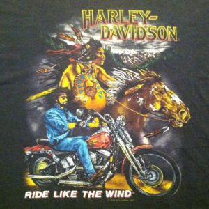 Vintage Harley Davidson Native American motorcycle t-shirt