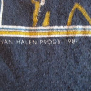 Vintage 1981 Van Halen world tour t-shirt
