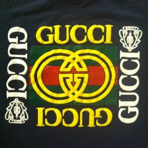 Vintage late 80's, early 90's Gucci puffy ink t-shirt