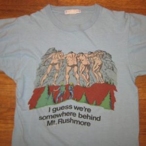 Vintage 1970's funny Mount Rushmore t-shirt, soft and thin