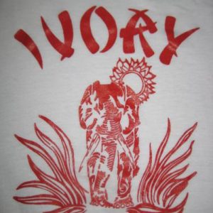 Vintage 1980's Elephant "Ivory" t-shirt, soft and thin, L-XL
