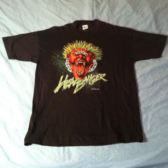 Vintage 1980’s heavy metal headbanger demon t-shirt | Defunkd