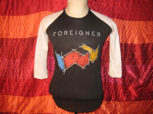 Vintage 1985 Foreigner Agent Provocateur raglan t-shirt