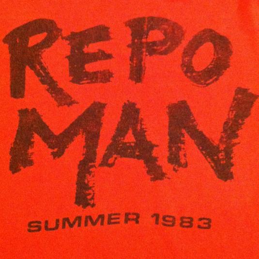 Vintage Repo Man punk rock cult movie crew t-shirt