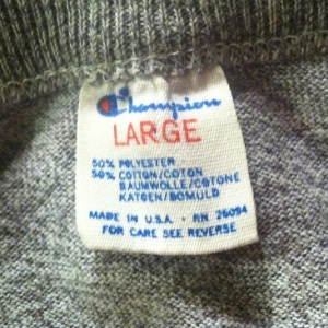Vintage Champion brand heather grey army t-shirt