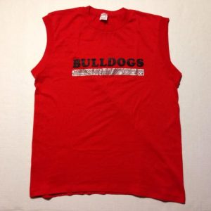 Vintage 1980's BULLDOGS muscle shirt tank top t-shirt