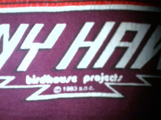 Vintage 1983 Tony Hawk BIRDHOUSE Project Tshirt