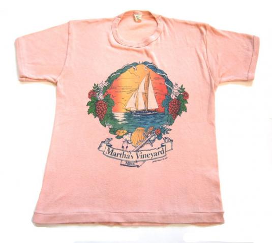 Rare 70s Vintage Tshirt Marthas Vineyard Super Rare Shirt SM