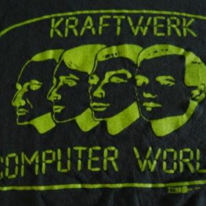 Kraftwerk Tee Computer World 1981 80s Neon TShirt LARGE