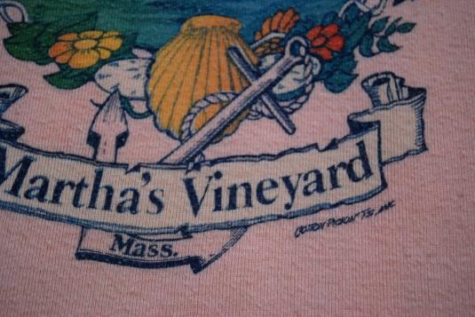 Rare 70s Vintage Tshirt Marthas Vineyard Super Rare Shirt SM