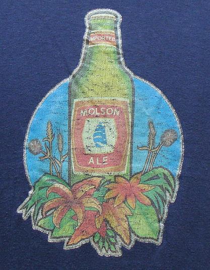 Vintage 70’s Molson Ale iron on print t shirt