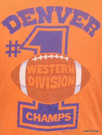 Vintage 77′ Denver Broncos Western Champs t shirt XL