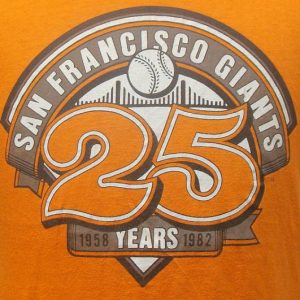 Vintage 80's San Francisco Giants 25 years t shirt L