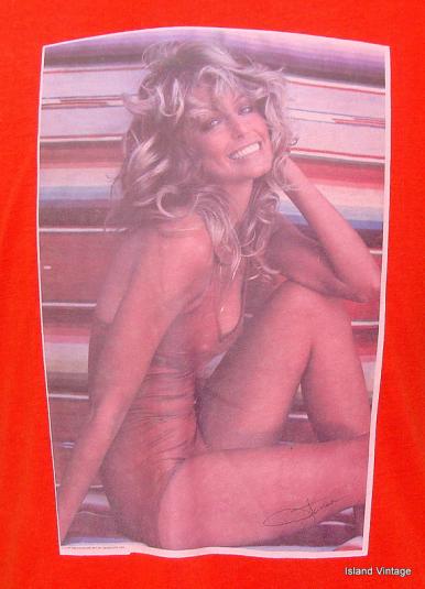 Vintage 70’s Farrah Fawcett iron on t shirt L