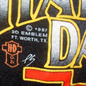 Vintage 3D emblem 87' Harley Davidson eagle t shirt