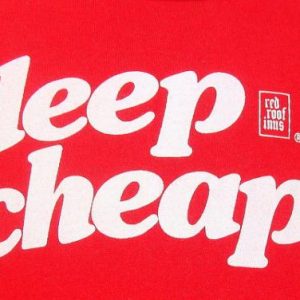 Vintage 70's sleep cheap red roof inns t shirt