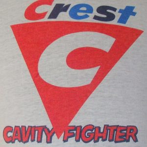 Vintage 80's Crest Cavity Fighter ringer t shirt L
