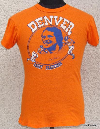 Vintage 1974 Denver Broncos Randy Gradishar t shirt S