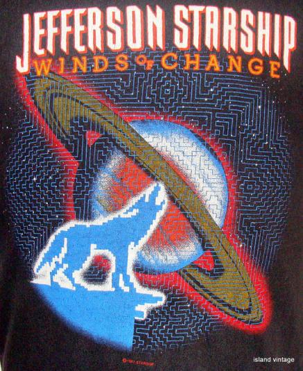 Vintage 82′ Jefferson Starship Winds of Change rock t shirt
