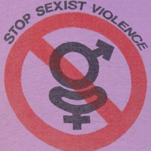 Vintage 80's Stop Sexist Violence t shirt L