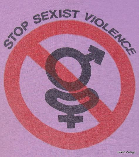 Vintage 80’s Stop Sexist Violence t shirt L