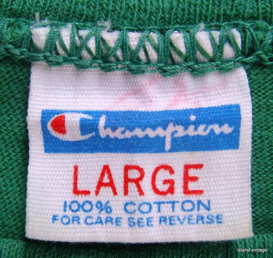 Vintage 70’s Swingin’ A’s champion blue bar baseball shirt L