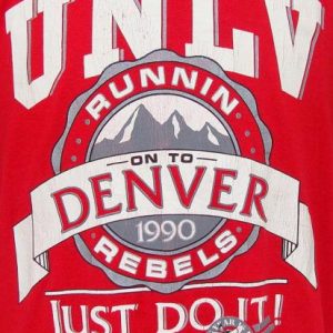 Vintage 1990 UNLV runnin rebels Just do it ncaa t shirt L