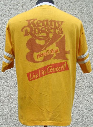 Vintage 84′ Kenny Rogers World Tour v neck t shirt L