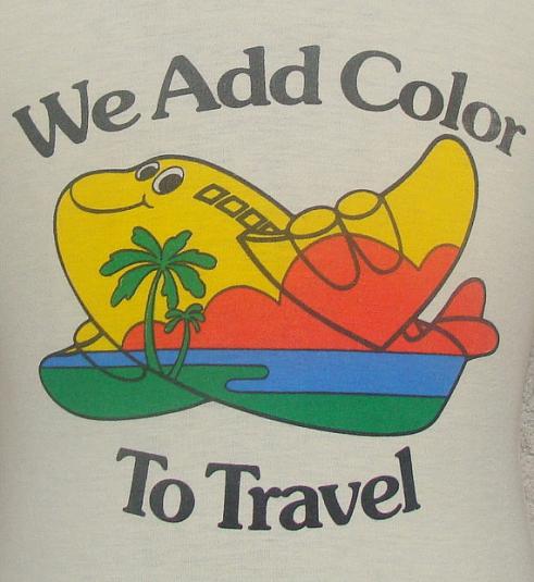 Vintage 70’s DHL We Add Color To Travel t shirt