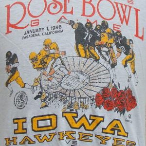 Vintage 1986 ROSEBOWL GAME Iowa vs Ucla t shirt