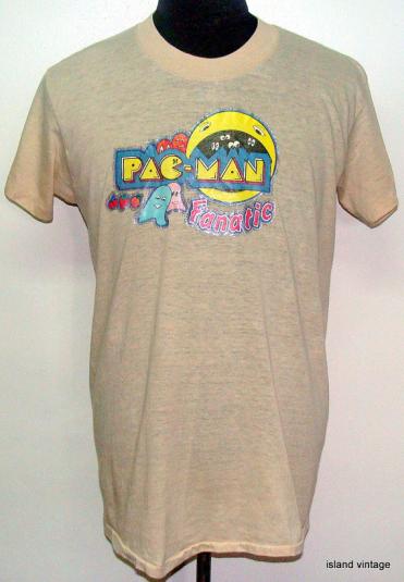 Vintage 80’s PACMAN video game fanatic iron on t shirt XL