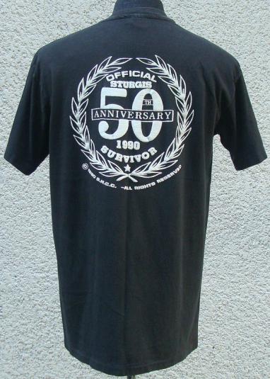 Vintage 1990 Golden Anniversary Sturgis t shirt L