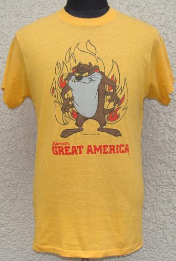 Vintage 1977 Tazmanian Taz Mariott’s Great America t shirt