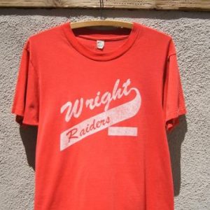 Vintage T-Shirt by Screen Stars - Wright Raiders - 1980s