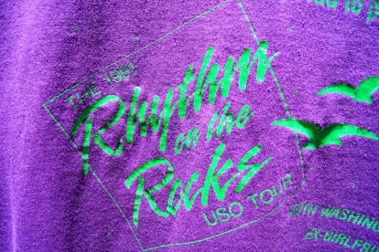 The 1991 Rhythm on the Rocks USO Tour Vintage T Shirt