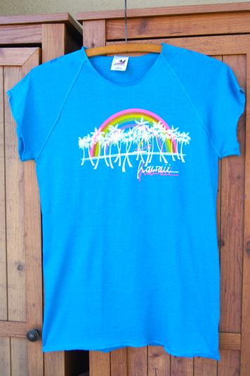 Vintage 1980s Bantam Women’s Blue Hawaii T-Shirt