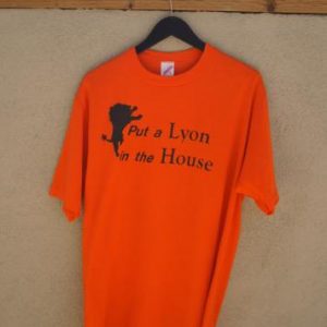 80's Put a Lyon in the House Vintage Tshirt, Orange 50/50 Sh