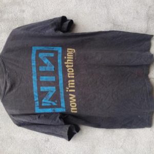 Vintage NINE INCH NAILS 90s Now I'm Nothing T-shirt L Origin