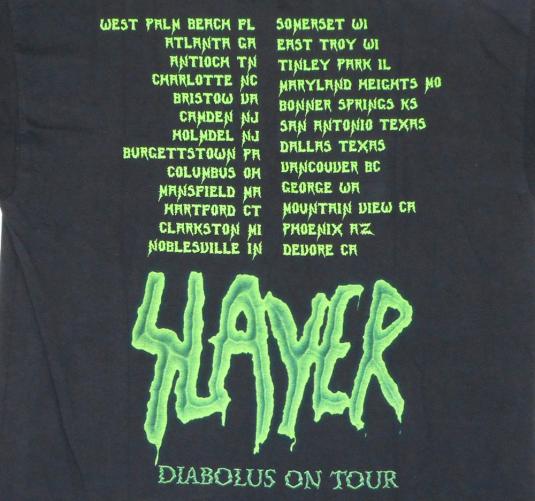 Slayer 90’s Diabolus Tour Vintage T Shirt Concert Demons