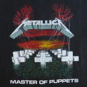 Metallica 80's Master Of Puppets Tour Vintage T Shirt Garage