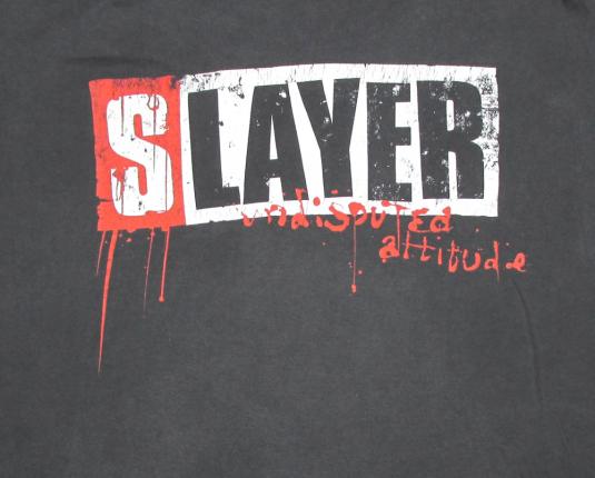 Slayer 1996 Undisputed Attitude Tour Vintage T Shirt Skull