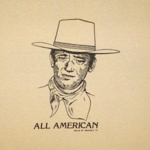 John Wayne 1979 All American Vintage T Shirt 70's Western