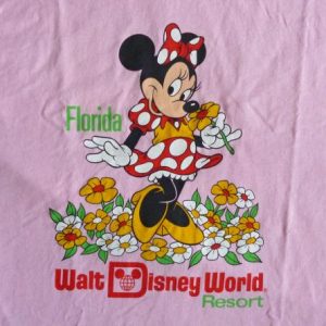 Minnie Mouse 80's Vintage T Shirt Disney Florida Deadstock