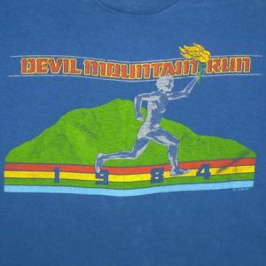 Devil Mountain Run 1984 5K Run Vintage T Shirt 80's Hi Cru