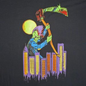 Grim Reaper 80's Sci-Fi Art Vintage T Shirt Deadstock XL