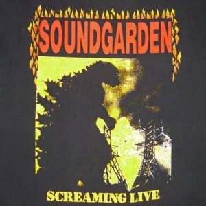 Soundgarden 1989-90 Screaming Live Vintage T Shirt Godhead