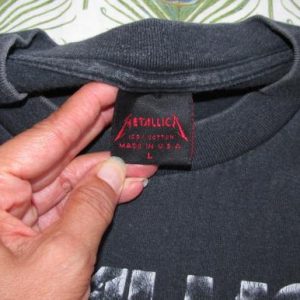 Metallica 1991 Black Tour Vintage T Shirt Historic Dates