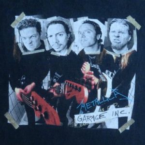 Metallica 90's Garage Inc Tour Vintage T Shirt 1998 Concert