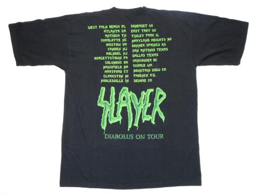 Slayer 90’s Diabolus Tour Vintage T Shirt Concert Demons