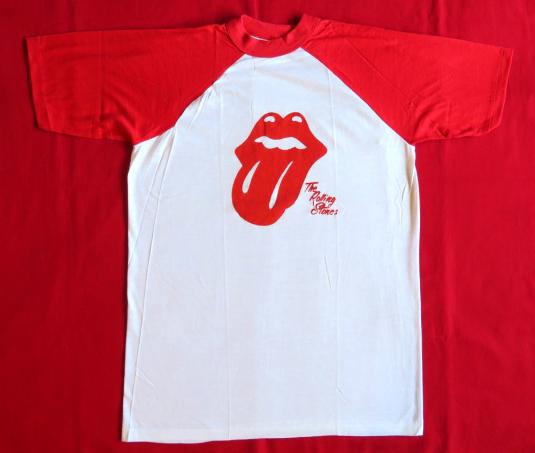 Rolling Stones 80’s Tongue Logo Tour Vintage T Shirt Raglan